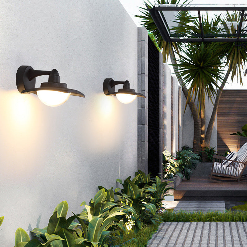 Aluminum Round Glass Patio Outdoor Light