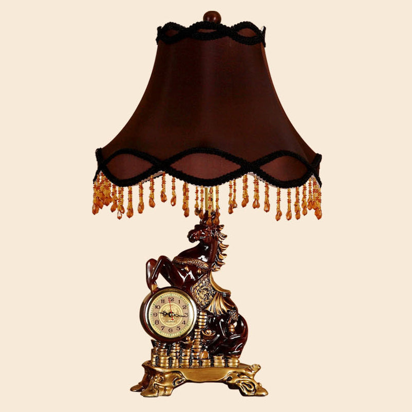 Horse Round Trapezoidal Resin Table Lamp