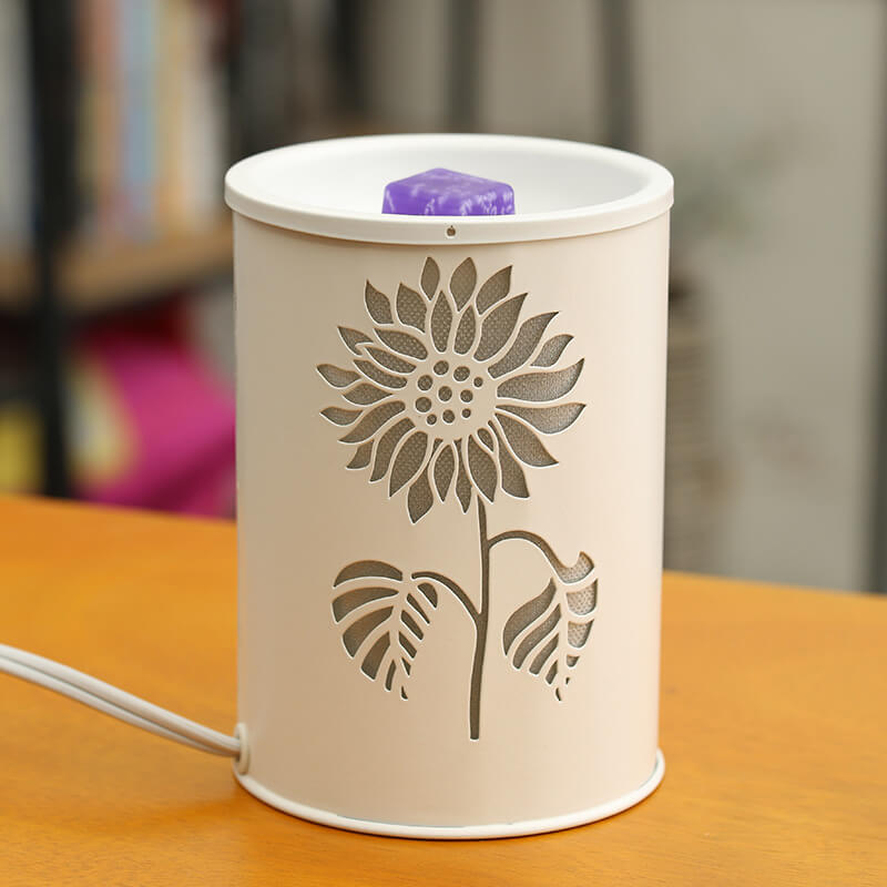 Cylindrical Flower Plastic Aromatherapy Table Lamp