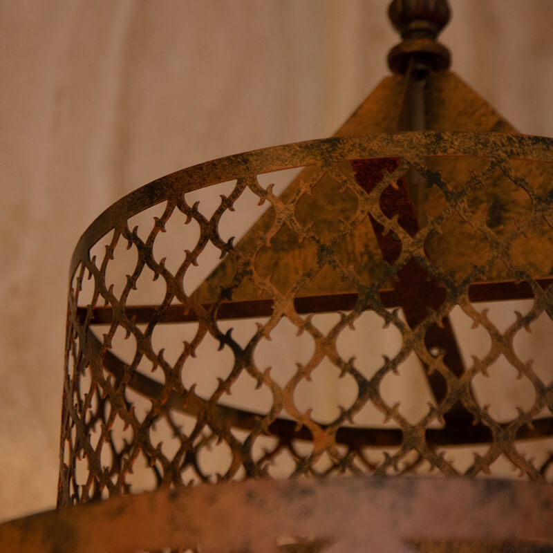 Ethnic Style Wrought Iron 4-Light Wall Lamp