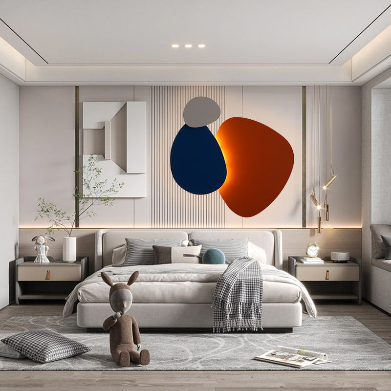 Geometric Iron Round Plate Wall Lamp