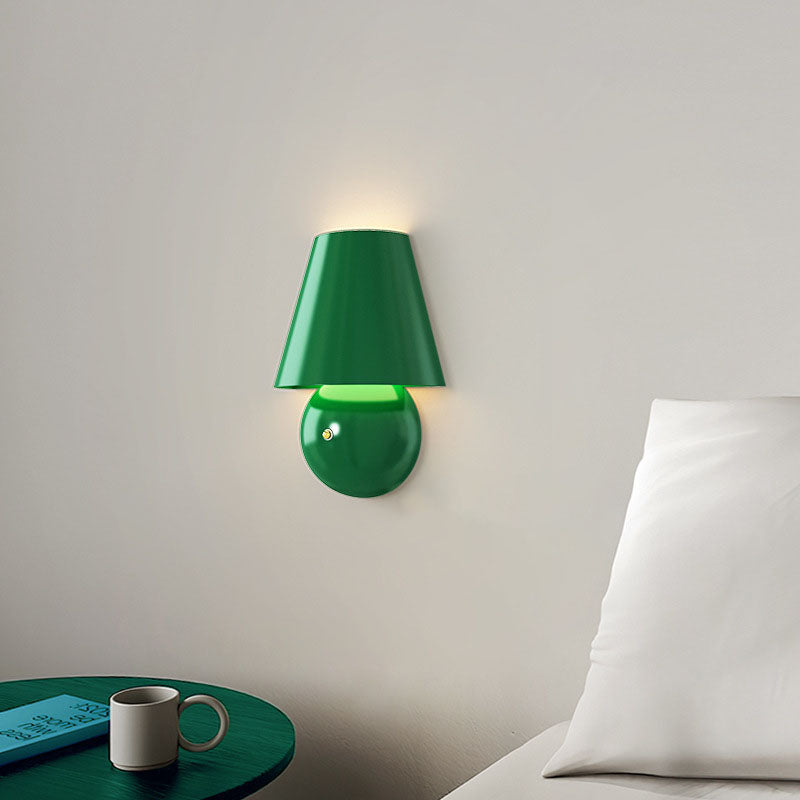 Cream Trapezoidal Round Iron Wall Lamp
