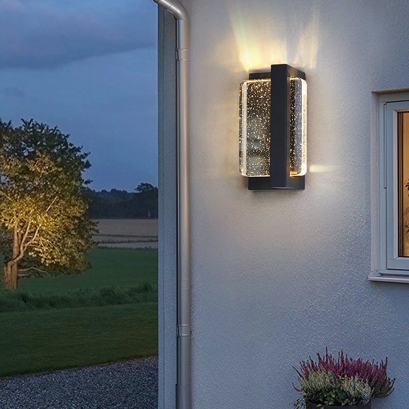 Rectangle Iron Crystal Garden Outdoor Light