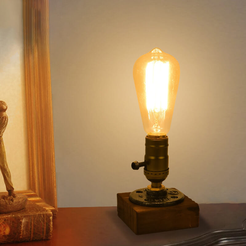 Candelabra Iron Pine Table Lamp