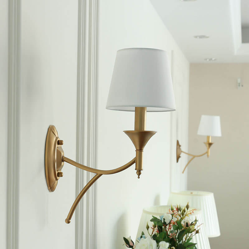 Iron Fabric Mushroom Wall Lamp