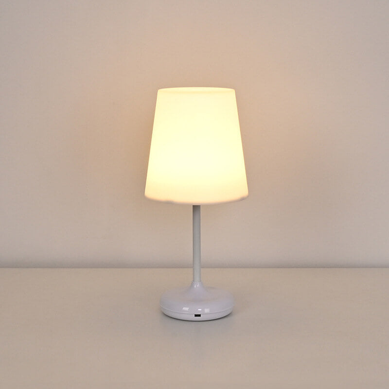 Pure White Mushroom Remote Table Lamp