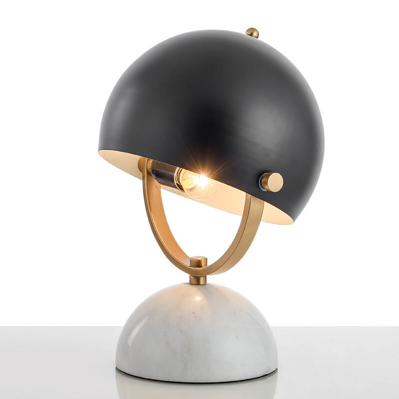 Round Marble Rotatable Table Lamp