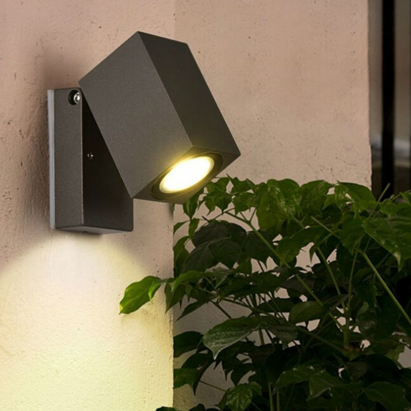 Angle Square Aluminum Patio Outdoor Light