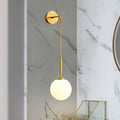 Round Ball Copper Glass Wall Lamp