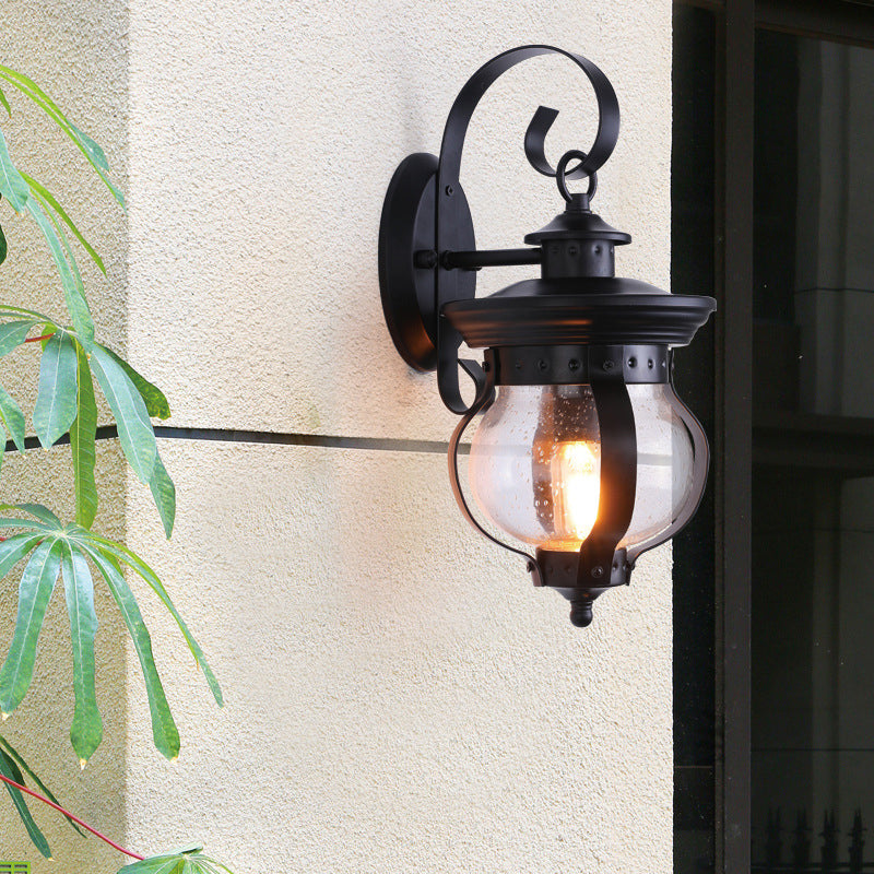 Curved Glass Outdoor Light