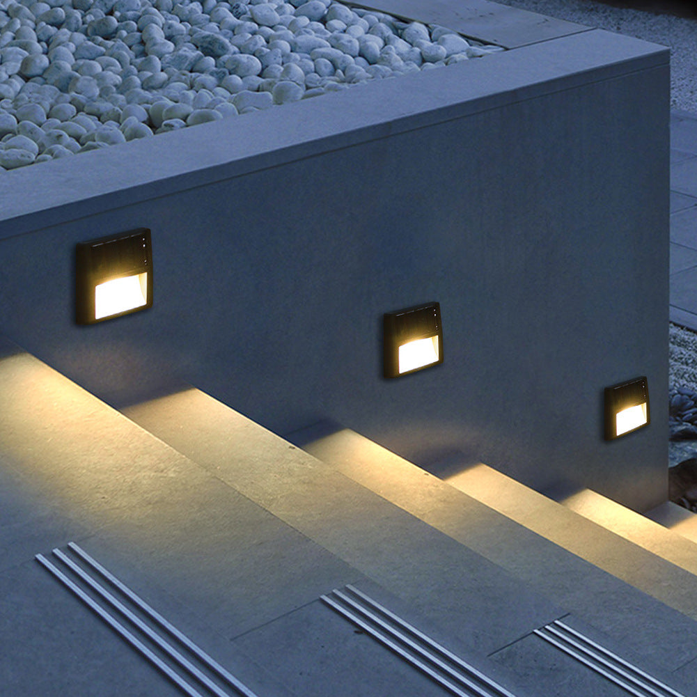 Round Square Patio Step Outdoor Light