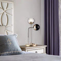 Orb Hardware Glass Bedroom 2-Light Table Lamp