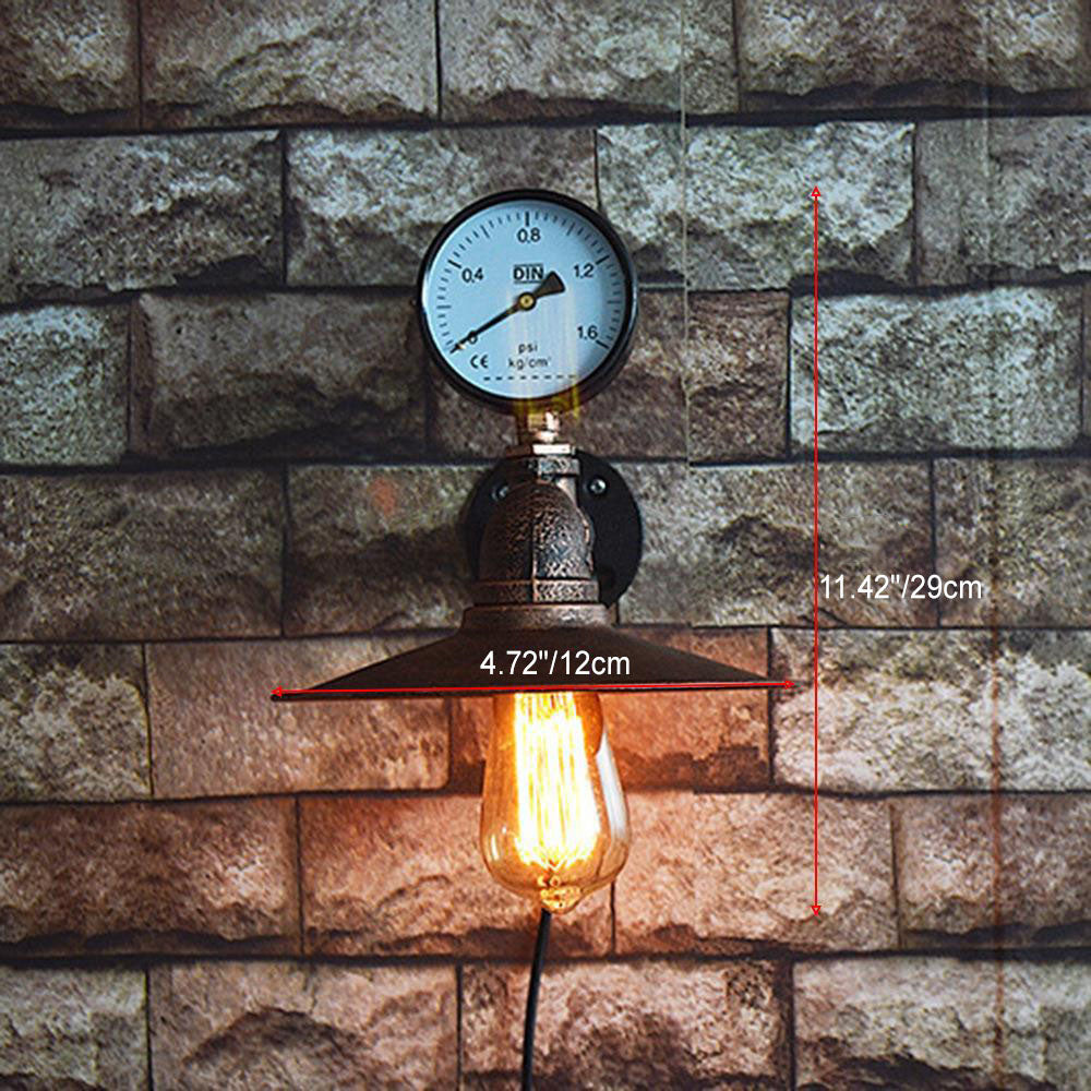 Wrought Iron Water Pipe Wall Lamp