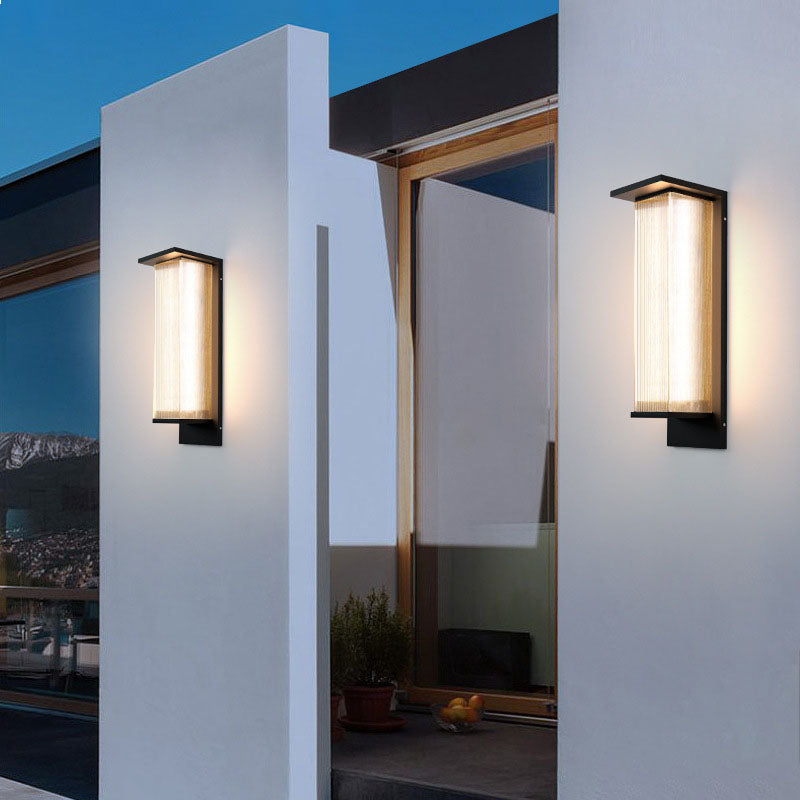 Rectangular Stainless Steel Acrylic Outdoor Light