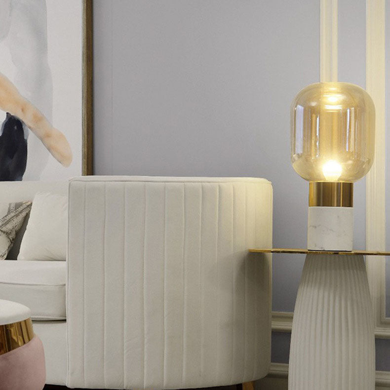 Marble Hardware Glass Table Lamp