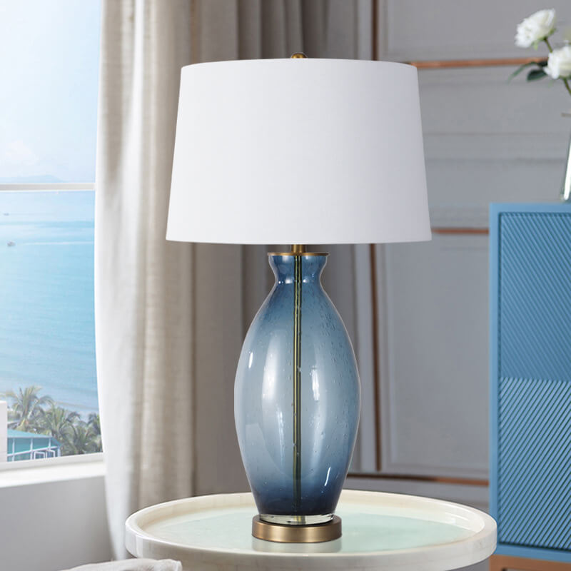 Round Vase Hardware Glass Table Lamp