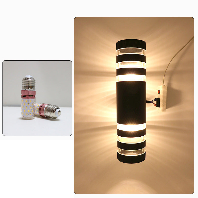 Aluminum Iron Acrylic Glass 2-Light Outdoor Light