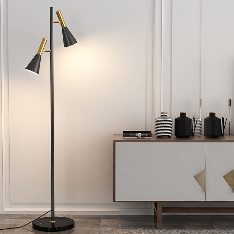 Nordic Minimalist Horn Shade 2-Light Floor Lamp