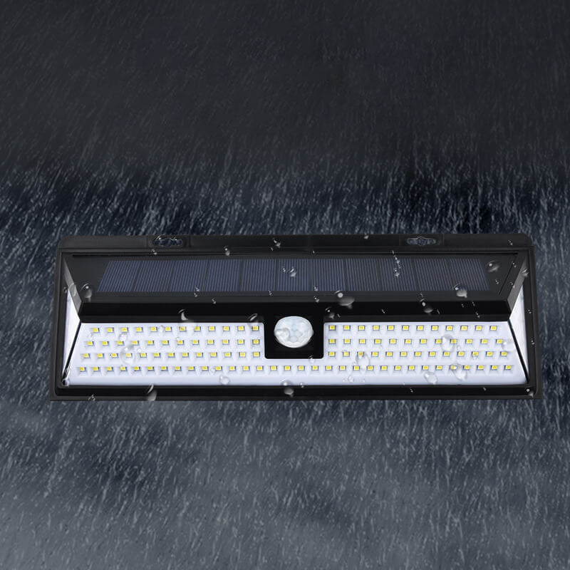 Black Rectangular Human Sensor Outdoor Light