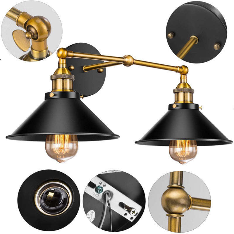 Iron 2-Light Wall Lamp