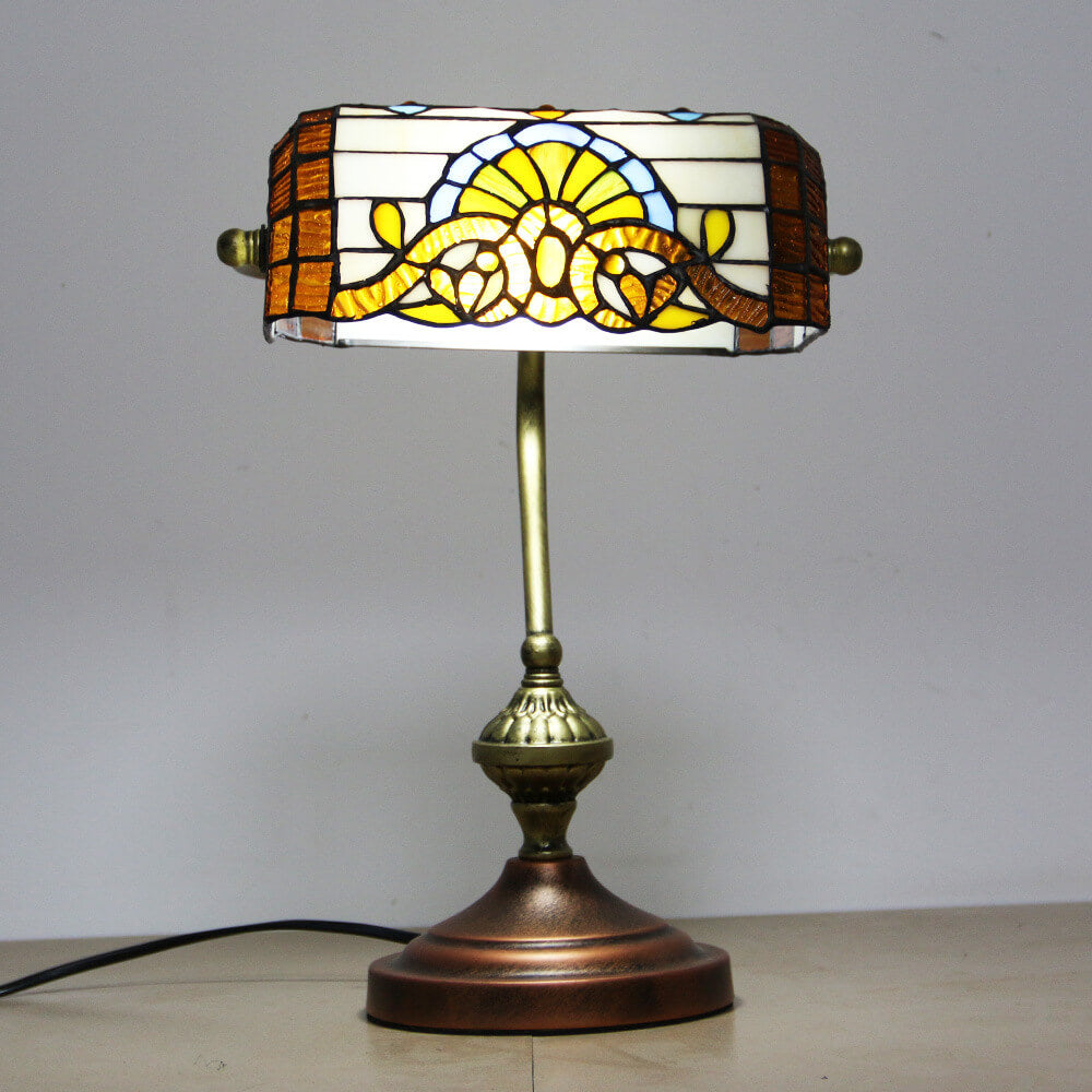 Bank Glass Hardware Table Lamp