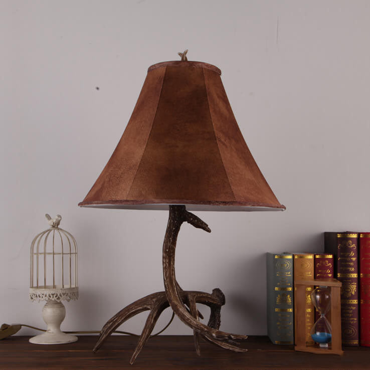 Antler Resin Faux Deer Table Lamp