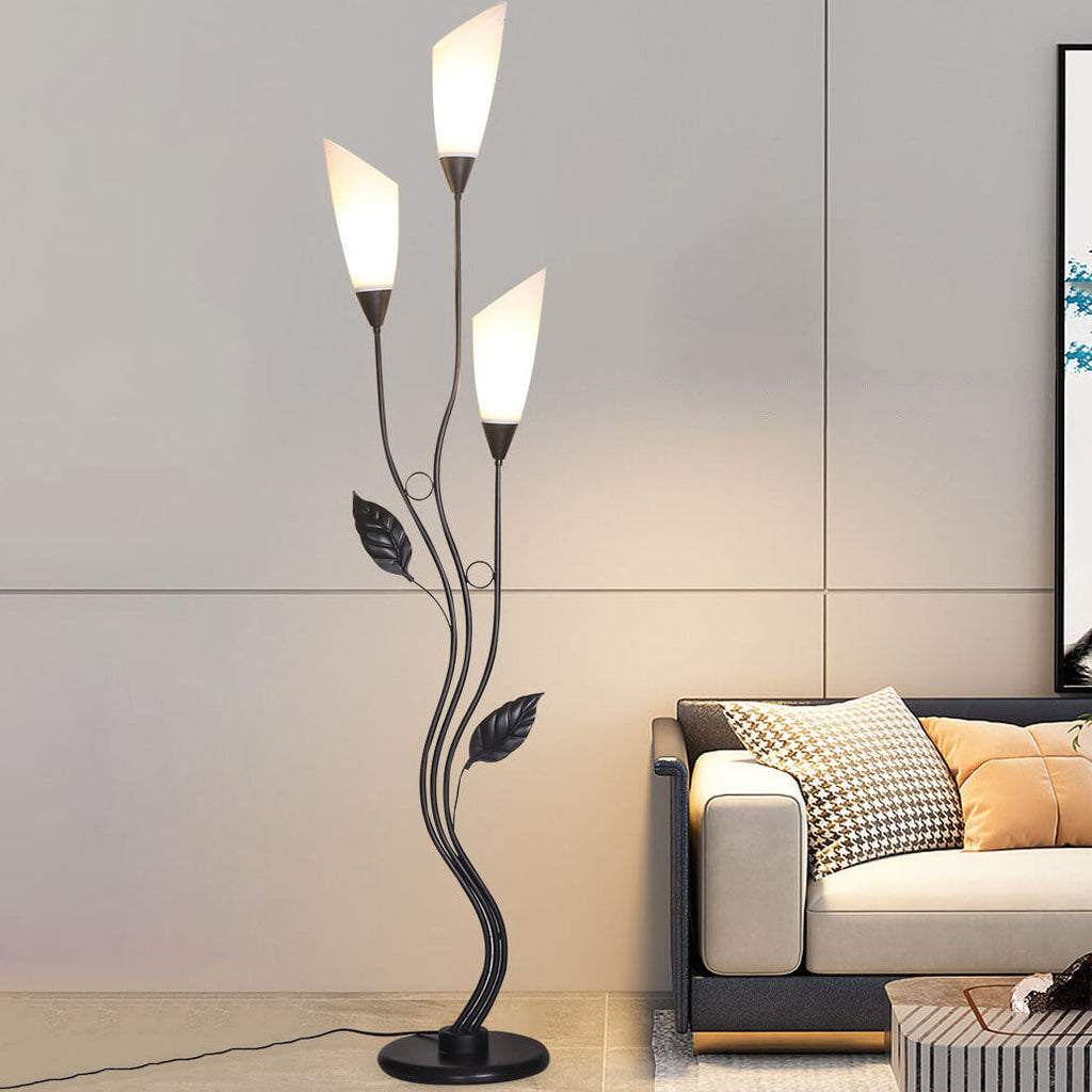 Retro Creative Acrylic Flower Floor Lamp
