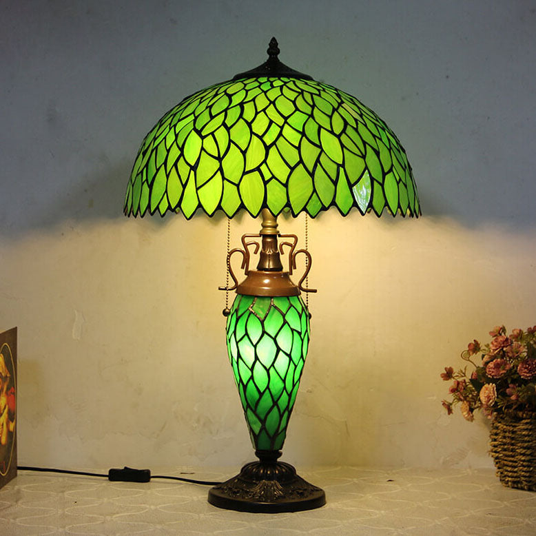 Glass Iron 2-Light Table Lamp
