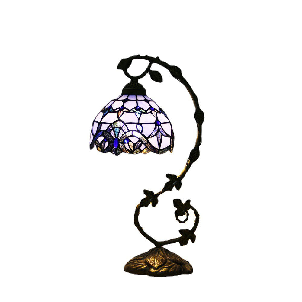 Half Round Flower Vine Table Lamp