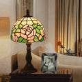 Rose Flower Stained Glass Table Lamp