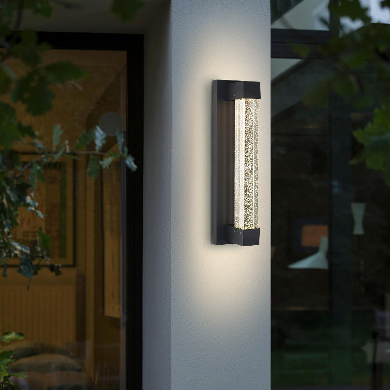 Rectangle Aluminum Iron Glass Outdoor Light