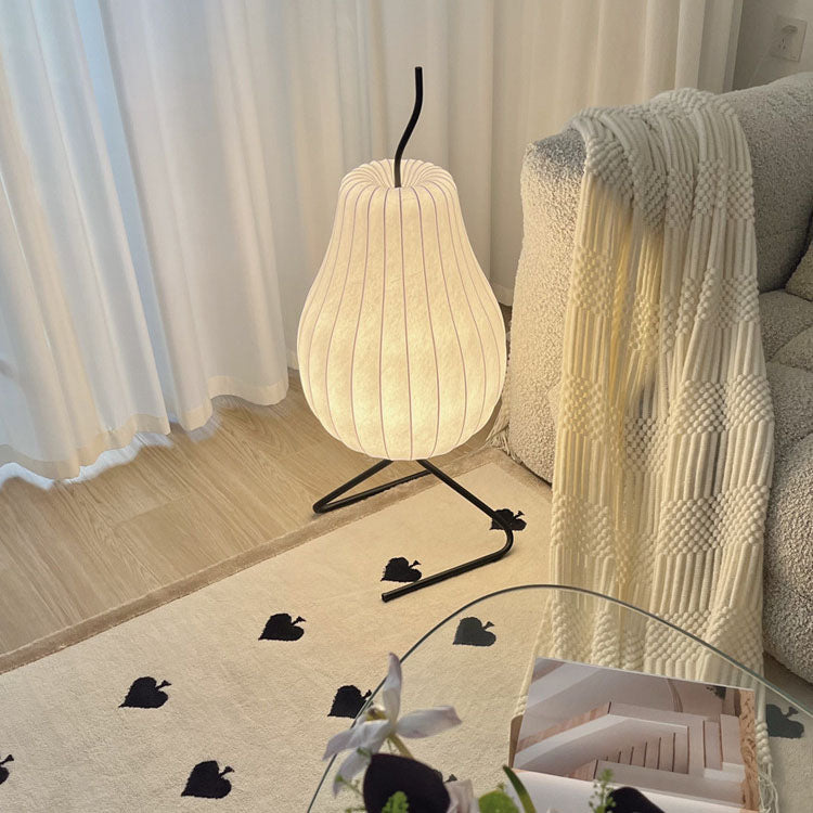 Pear Silk Fabric Iron Floor Lamp