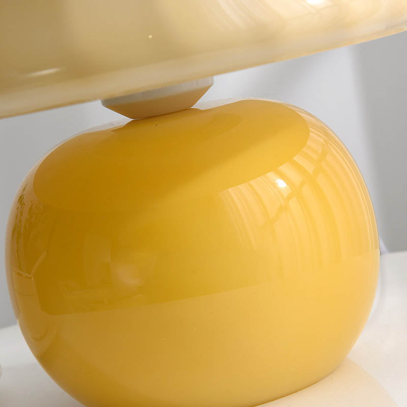 Glass Mushroom Shape Study Table Lamp