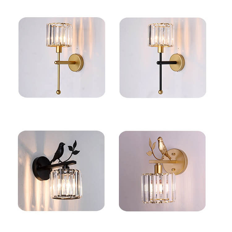 Crystal Bird Wall Lamp