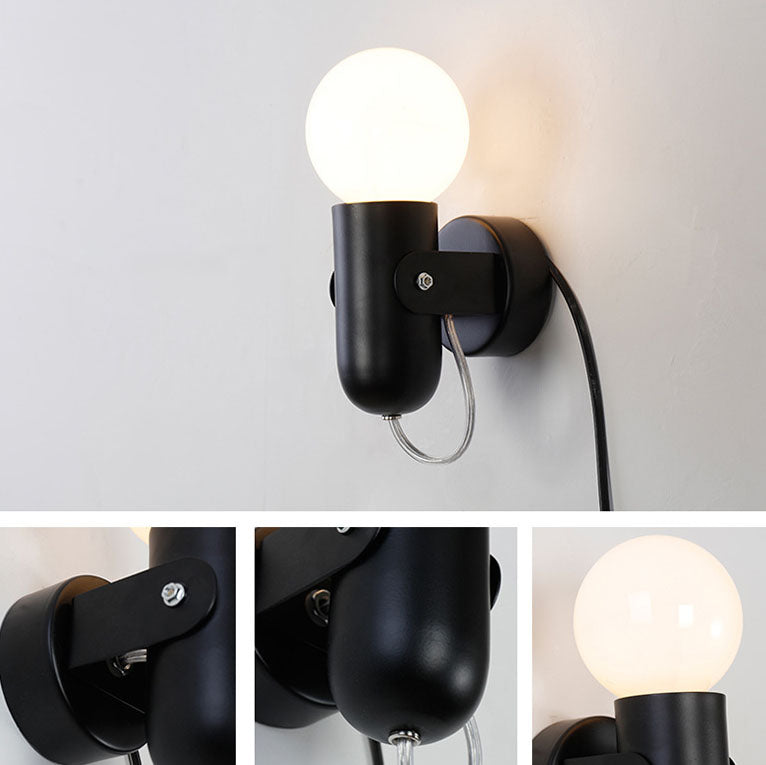 Solid Color Round Head Wall Lamp