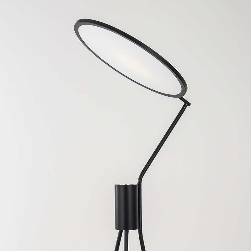 Fabric Round Iron Tripod Floor Lamp