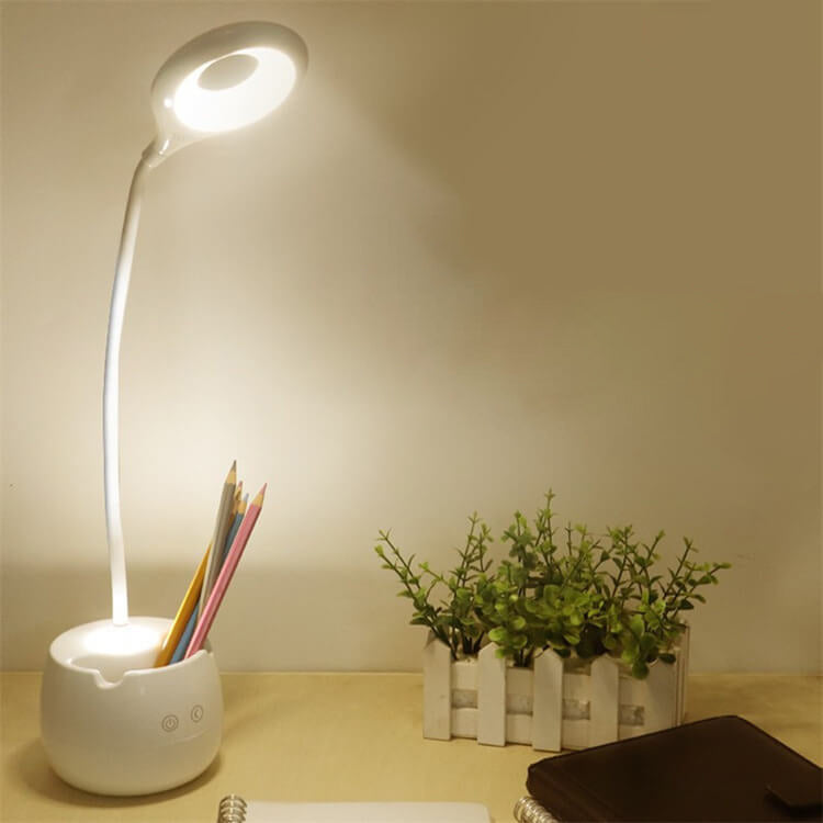 White Touch Rechargeable Pen Table Lamp