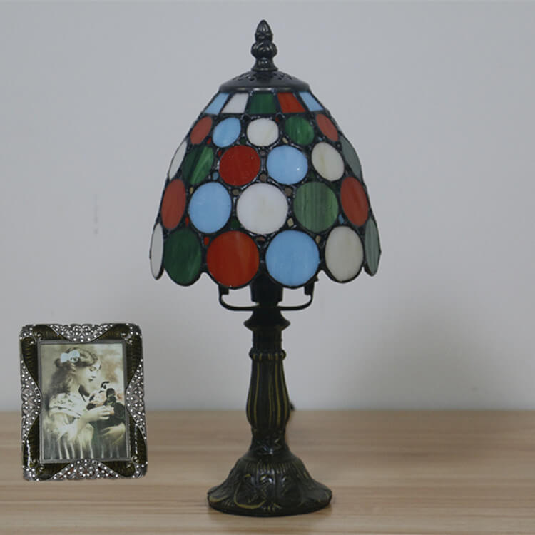 Style Stained Glass Cone Table Lamp