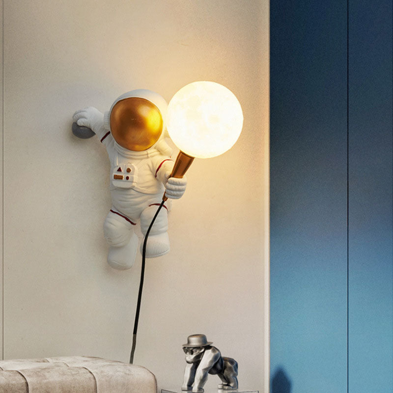 Cartoon Astronaut Resin ABS Wall Lamp
