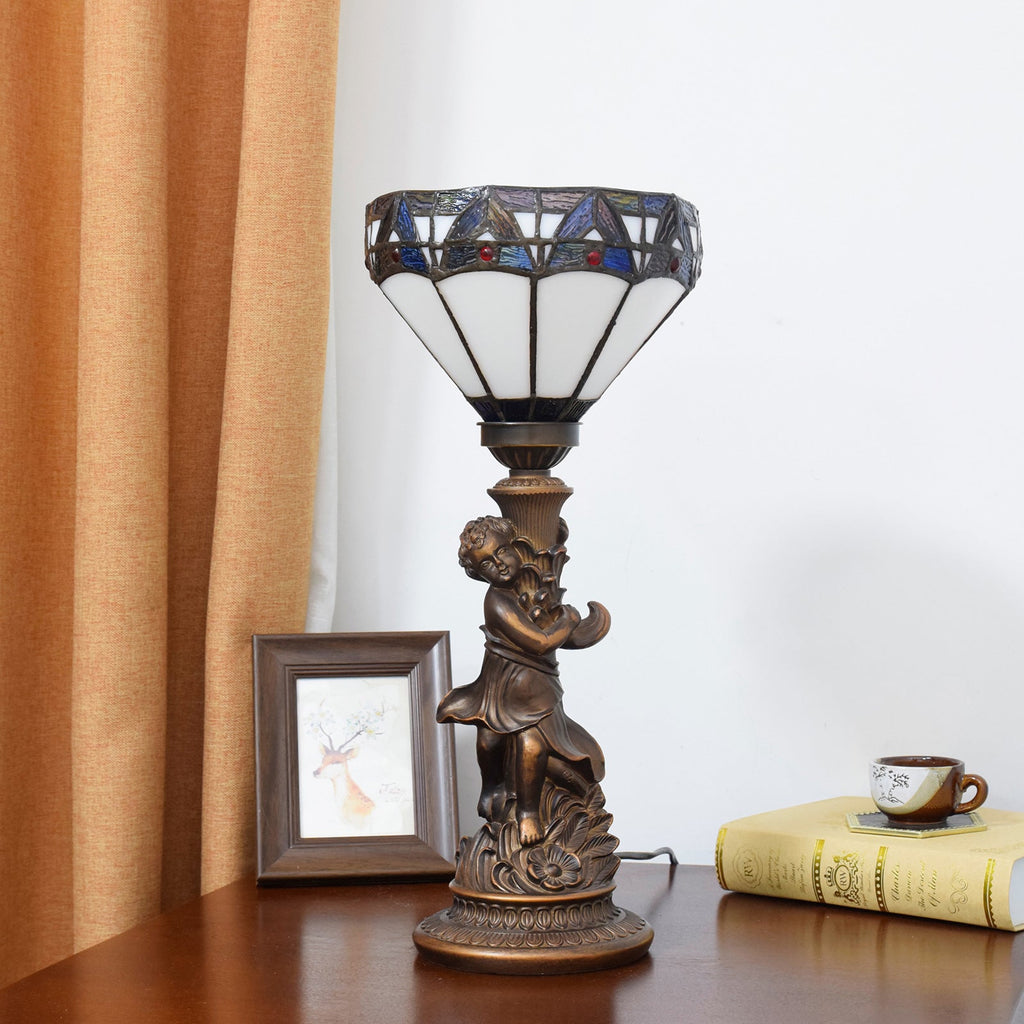 Resin Glass Diamond Boy Table Lamp