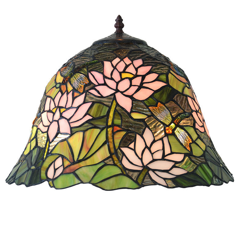 Bouquet Iron Stained Glass 3-Light Table Lamp