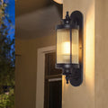 Cylindrical Glass Iron Outdoor Light
