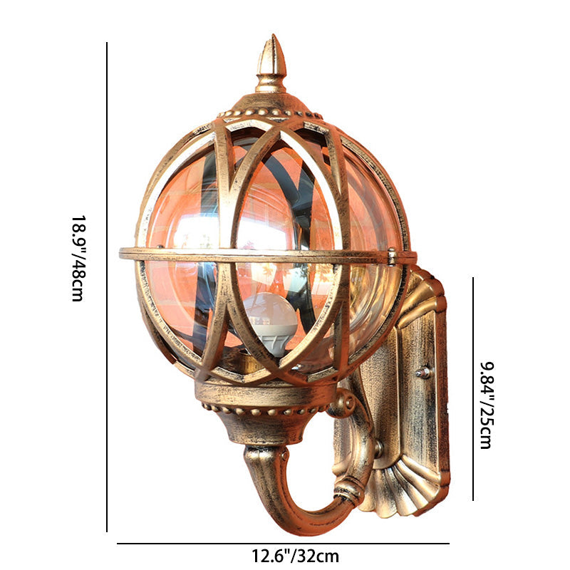 Ball Aluminium Glass Patio Outdoor Light