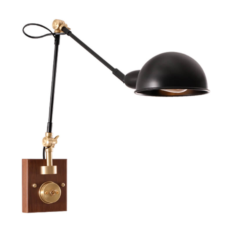 Walnut Iron Rotating Wall Lamp
