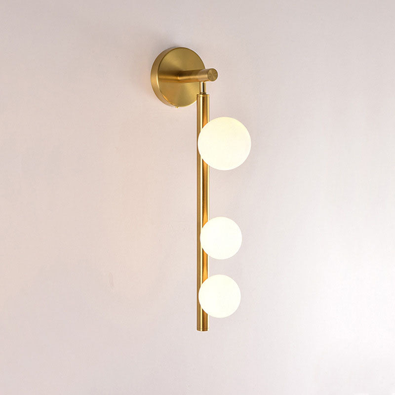 Iron Glass Ball Living 5-Light Wall Lamp