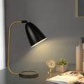 Round Iron Cylinder Bedroom Table Lamp
