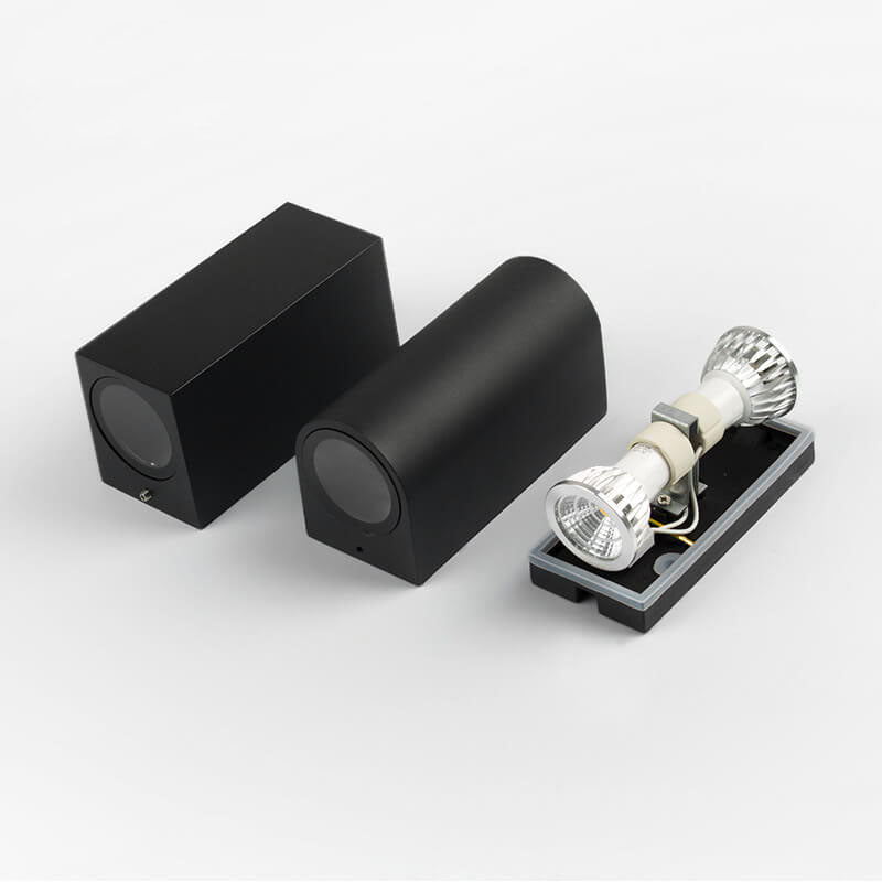 Aluminum Glass Cylinder 2-Light Outdoor Light
