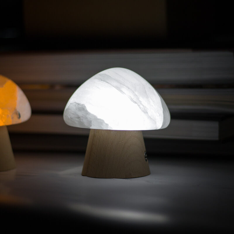 Mushroom Ore Wood Table Lamp