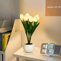 PU Ceramic Tulip Simulated Table Lamp