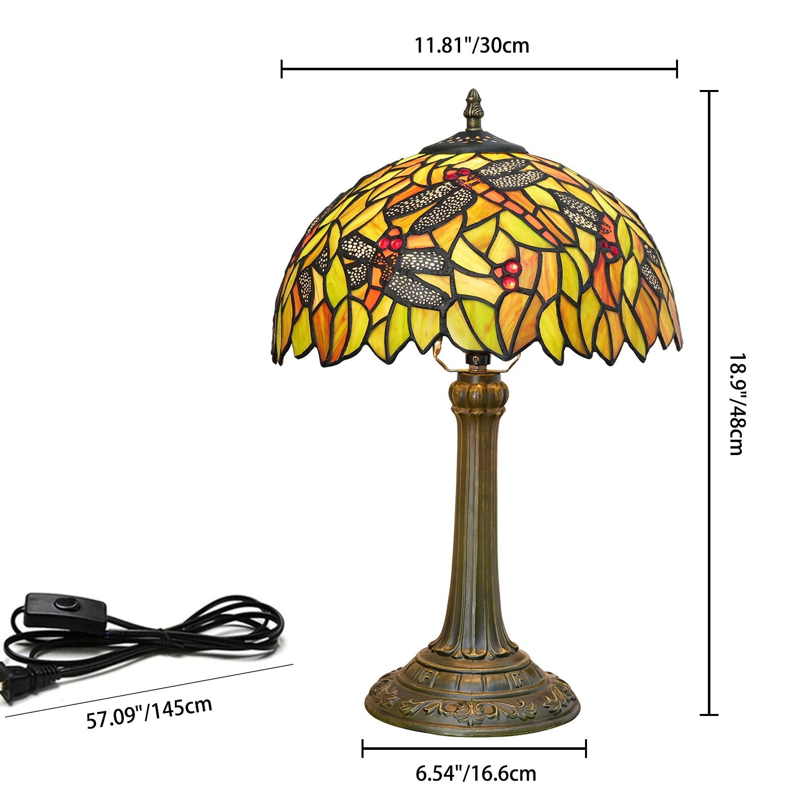 Cylinder Half Round Disc Table Lamp
